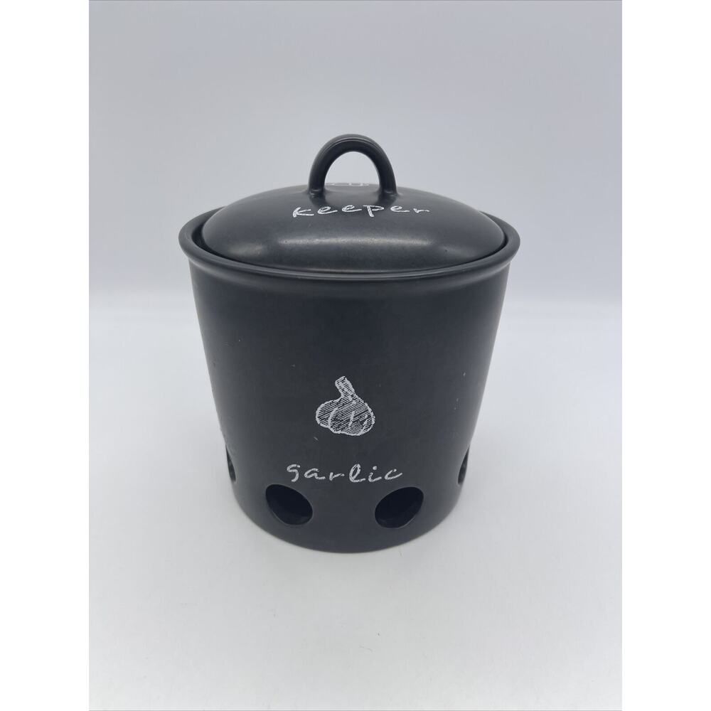 Tabletops Gallery Chalk Black Garlic Keeper
